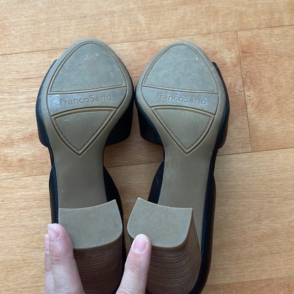 Franco Sarto Emma Leather Open Toe Pumps, 9 - Picture 6 of 6